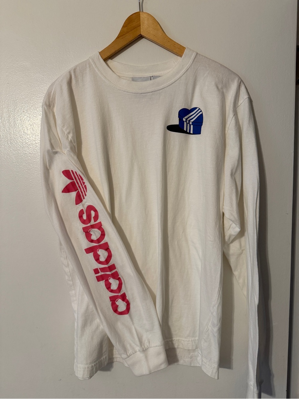 MENS Adidas Originals OG Long Sleeve T-shirt M Trefoil Hearts